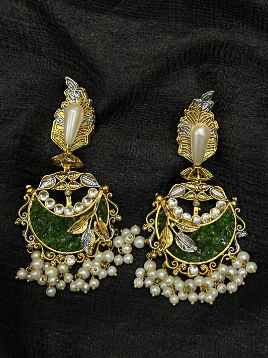 Green Pearlstone Earrings