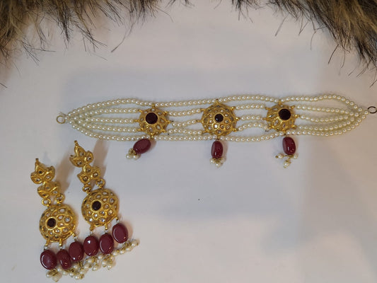 RedGold Choker Set