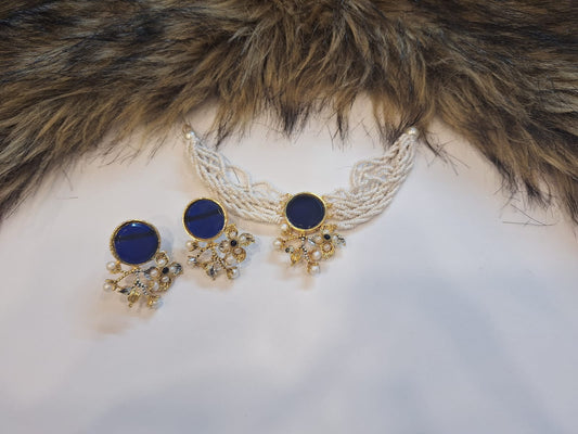 blue choker set