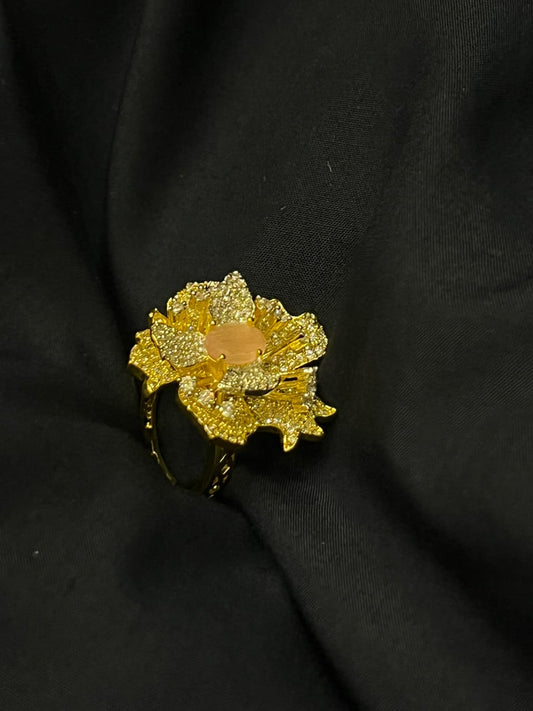 Flowered Gold Ring