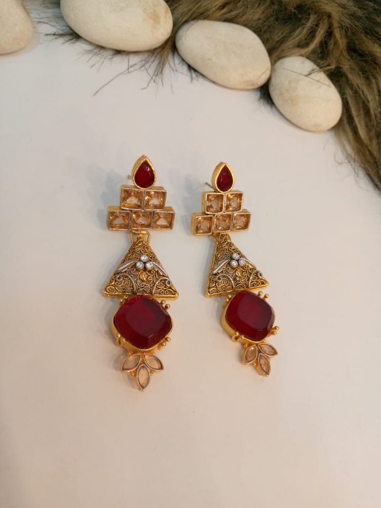 Ruby Drop Earrings