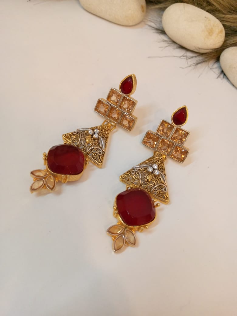 Ruby Drop Earrings