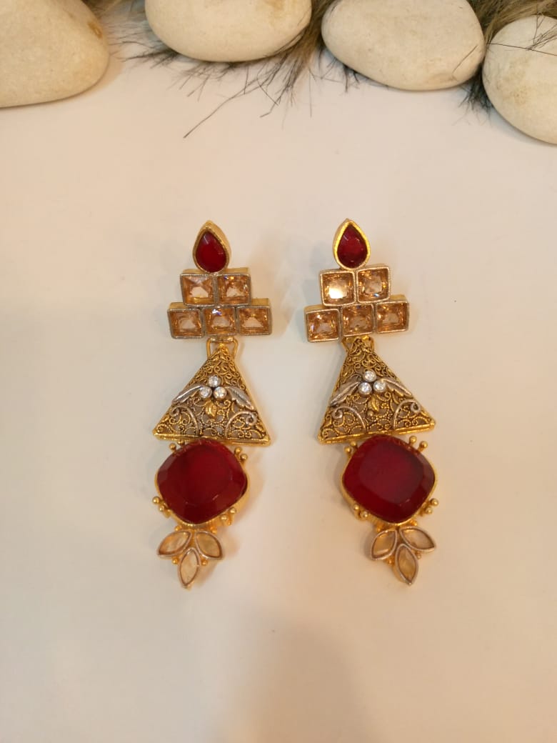 Ruby Drop Earrings