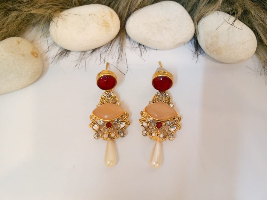 Rosy Gempearl Earrings