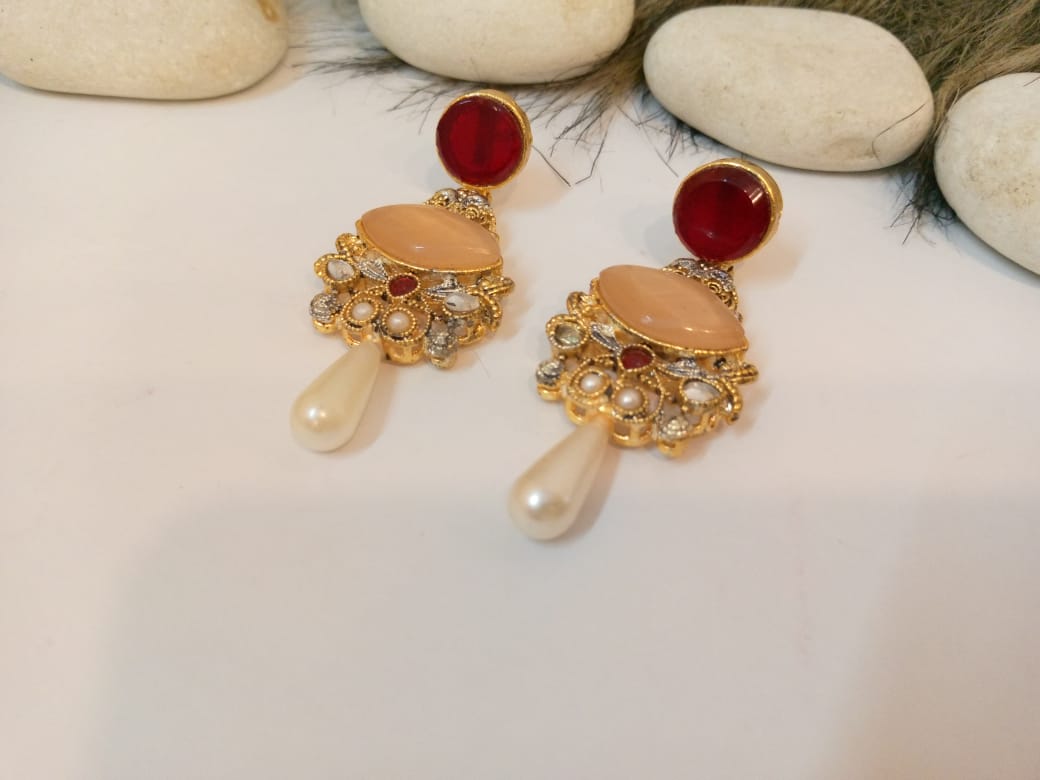 Rosy Gempearl Earrings