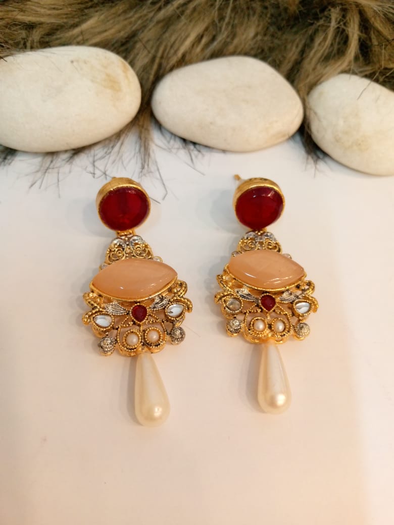 Rosy Gempearl Earrings