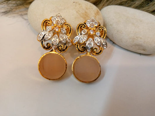 Gilded Stone and Pearl Drops