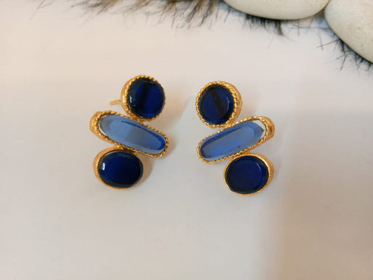 Blue Goldstone Earrings