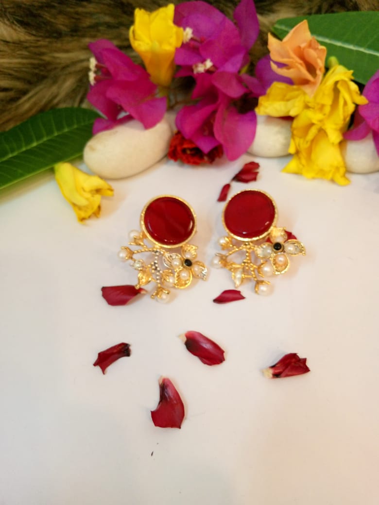 Garnet Glam Earrings