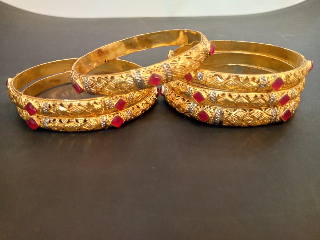 Scarlet Gemstone Bangles