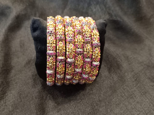 Golden Crimson Bangles