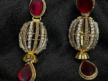 Gilded Scarlet Earrings