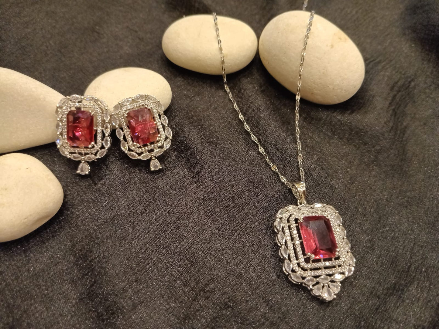 Silver Red Pendant