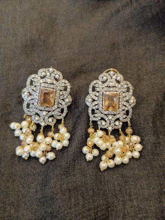 LuxePearl Diamond Earrings